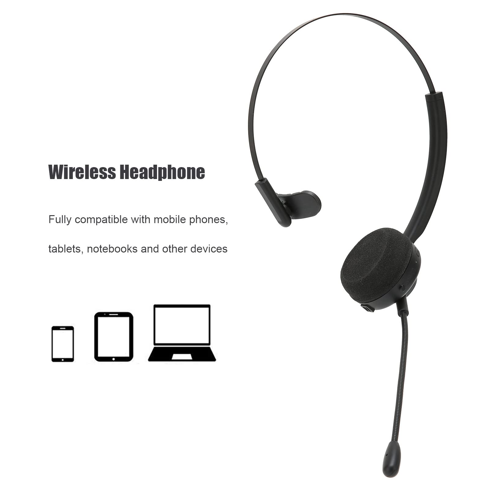 Trucker -Headset, Draadloze Headset Met Microfoon Voor Op Het Werk Ruisonderdrukkende Microfoon Voor Vrachtwagenchauffeurs En Thuiskantoor~p223081800 Trucker -Headset, Draadloze Headset Met Microfoon Voor Op Het Werk Ruisonderdrukkende Microfoon Voor Vrachtwagenchauffeurs En Thuiskantoor~p223081800