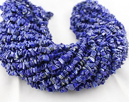 Perles de Lapis-Lazuli en éclats bruts LKBEADS pour création de bijoux de 90 cm