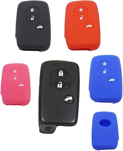 Miniatura 3 de Toiumops Car Key Case for Toyota Land Cruiser Camry Highlander Crown Prado Prius, Silicone Key Case Car Key Cover