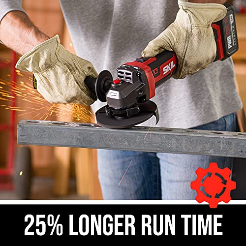 Skil Pwr Core 20 Brushless 20V 4-1/2 Angle Grinder, Included 5.0Ah Battery, Pwrjump Charger And Pwrassist Usb Adapter - Ag2907-1A #TOP1