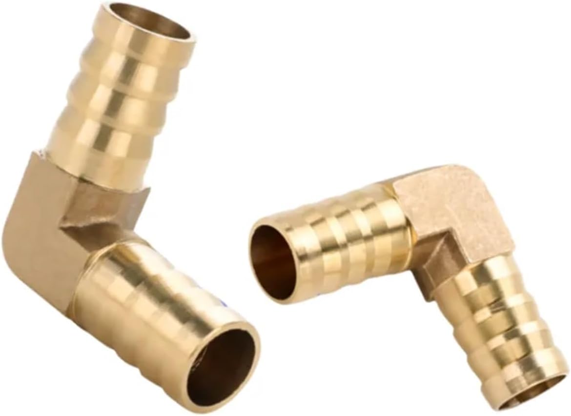 Brass Elbow Barb Fitting Reducer Right Angle Equal Hose 6mm-25mm ID Pipe Copper Pagoda 1Pcs(5)