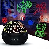 Night Light Projector for Kids Superhero Toys for Boys, 360 Degree Rotation Baby Night Lights with S