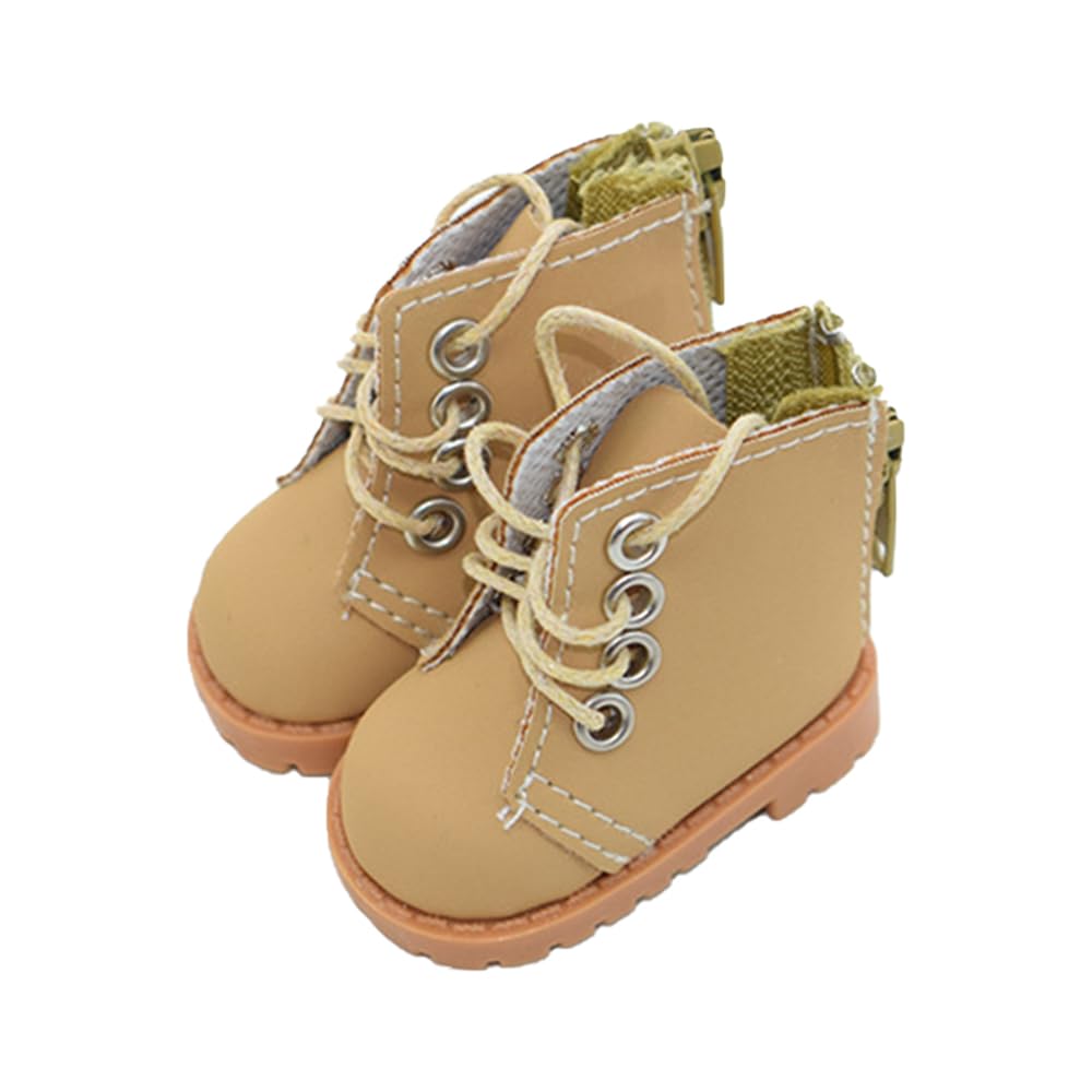 niannyyhouse 20cm Plush Doll Leather Shoes Length 5.4cm 8in Doll Accessories (Brown-2)