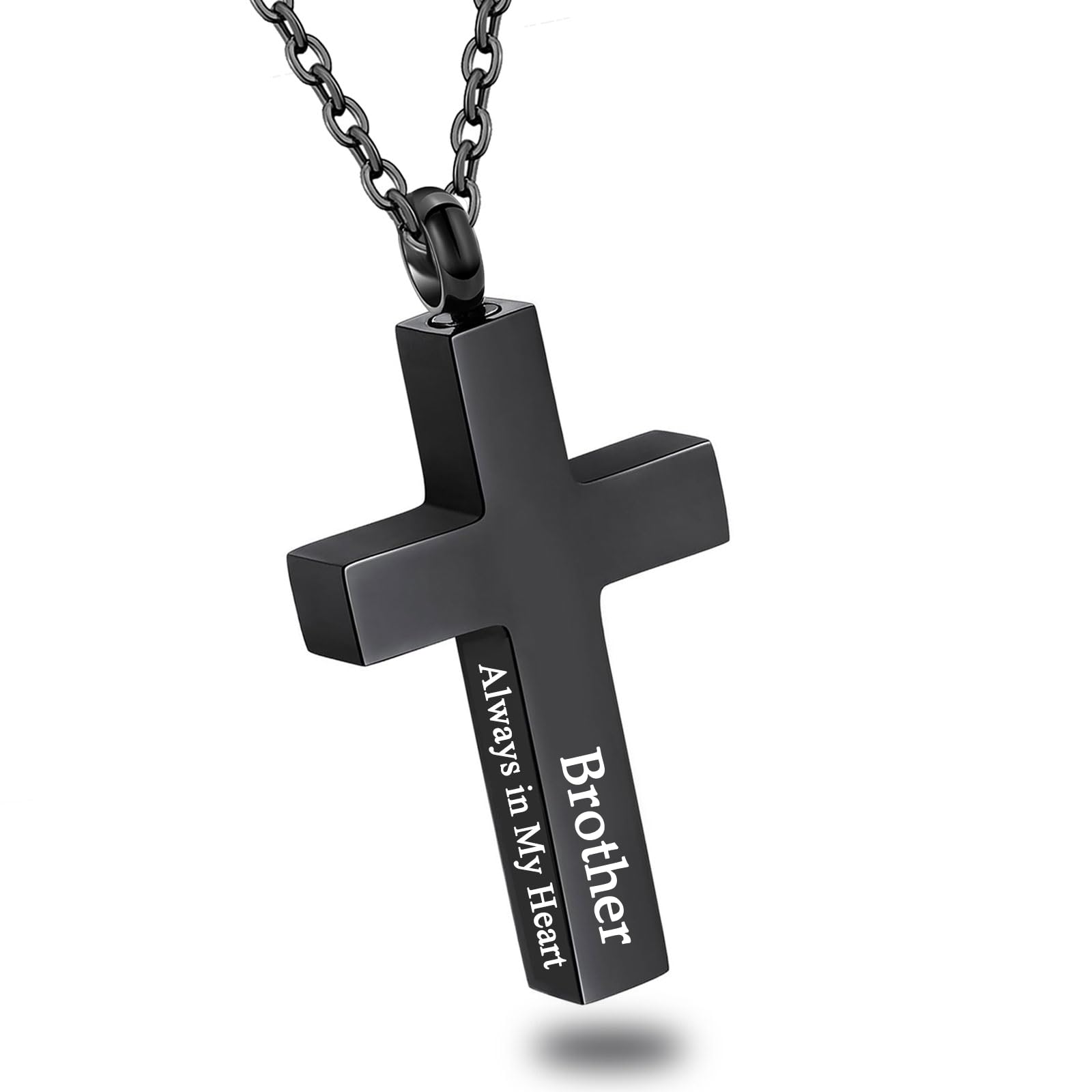 Cross Urn Necklace for Ashes for Men Women Cremation Jewelry Urns Locket Pendant Ashes Holder Memorial Jewelry-Always in My Heart