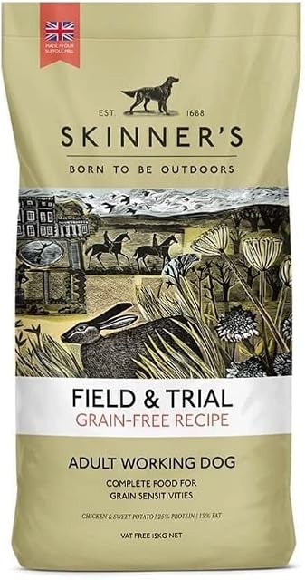 Skinners Field & Trial Grain Free Chicken & Sweet Potato  Complete Dry Adult Dog Food, For Dogs with Intolerance to Grains, 15kg