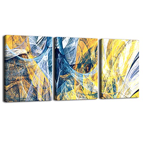 Best Abstract Art Blue And Yellow