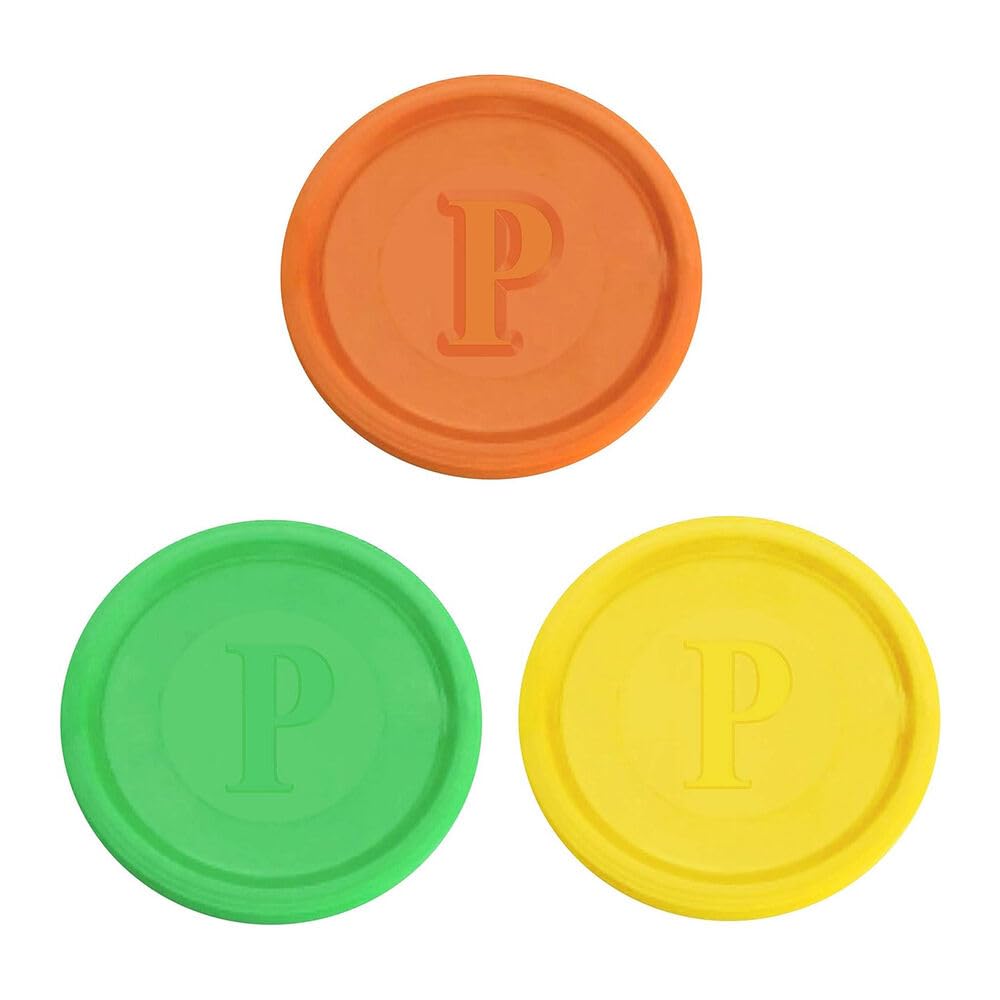 300 Pfandmarken Wertmarken Chips Token Pfandchips in grün gelb orange