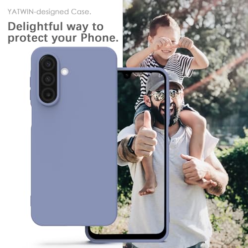 Image of YATWIN Silicone Case for Samsung Galaxy A17 4g /5g, Soft-Touch, Shockproof, DustProof, Antiskid Phone Cover for Samsung Galaxy A17 4g /5g - Lavender Grey