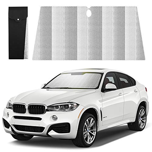 Maxpart Windshield Sun Shade Foldable Sunshade Cover for Car-Blocks UV Rays Sun Visor Protector Sunshade Block Heat and Stay Cool Fits Cars Trucks Vans Even SUVs (58 x 32)