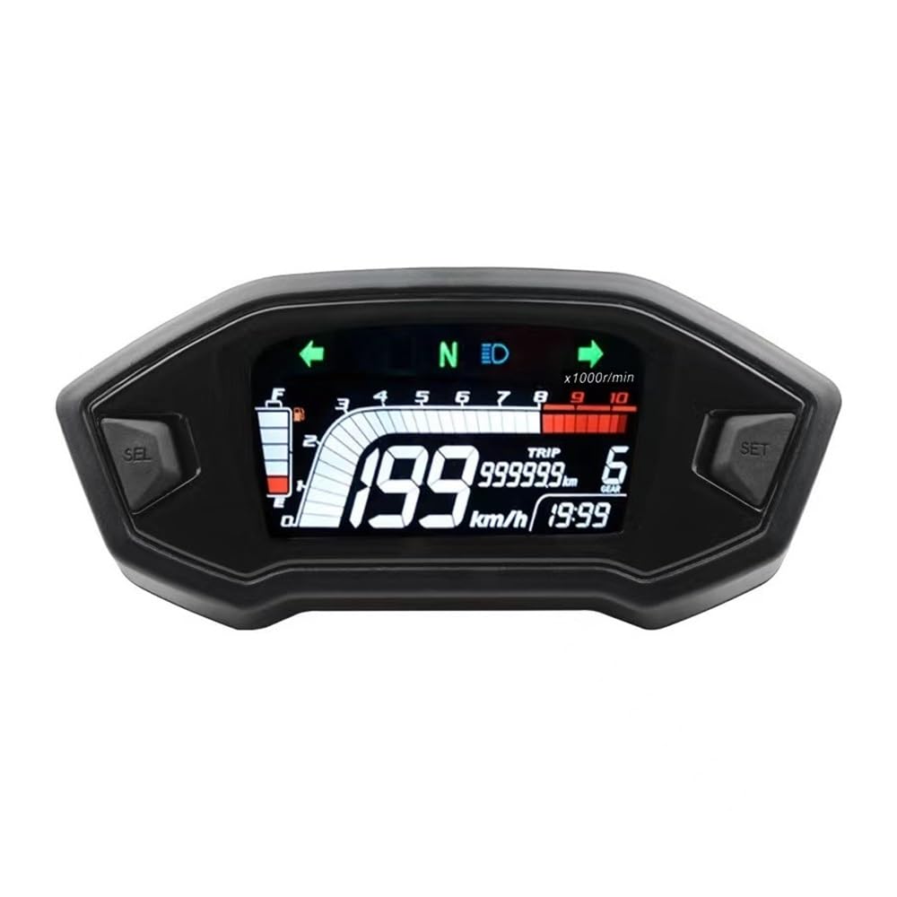 Tachimetro Contagiri Da Pannello Digitale Per Moto Da 1 A 6 Marce Da 8 V A 12 V Tachimetro Universale Per Cruscotto Digitale Per Moto