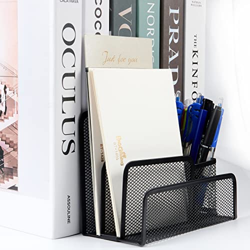 Shikaman Envelope Organizer With Pen Holder,Paper Holder For Desk, Letter Holder Organizer Small File Organizer #TOP2