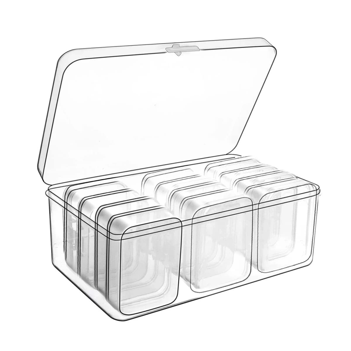 Clear Plastic Bead Storage Containers, 13-Piece Set