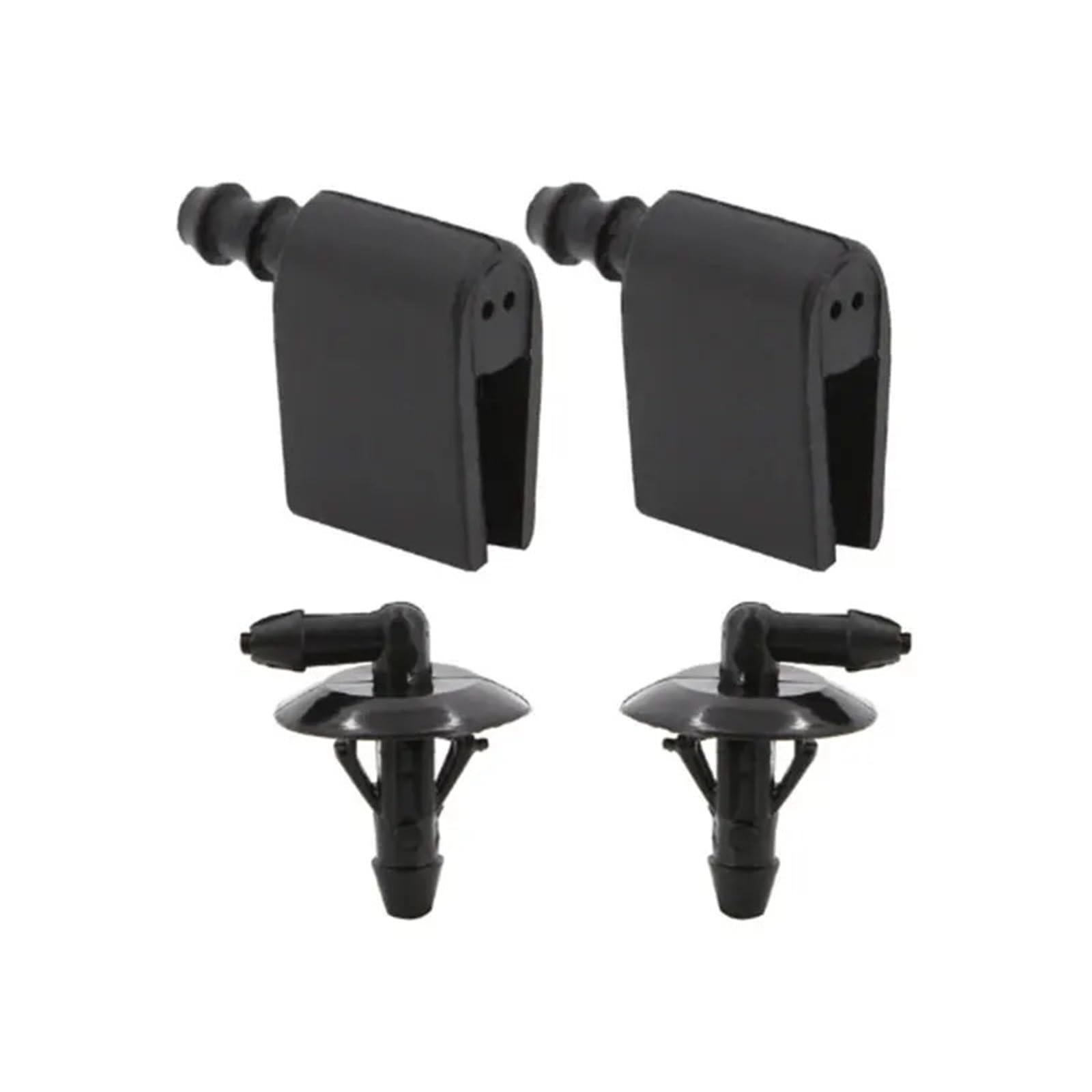 Pacgydk Nozzle And Connector Car Windshield Nozzles Fit For Sprinter Fit For Dodge 2500 3500 2E1955985 2E1955986 2Pc Universal Windshield Wiper Washer Nozzle Spray Jet(Nozzle And Connector)