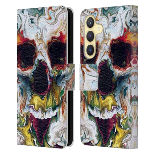 Carcasa Samsung Galaxy S24 5G cuero tipo libro Riza Peker calaveras 9 1