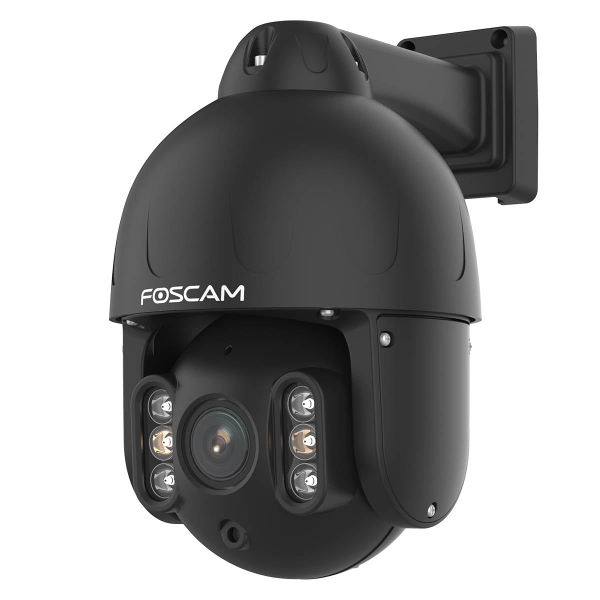 Foscam SD8EP 8 MP PoE PTZ Dome kamera do monitoringu z 4-krotnym zoomem optycznym, jakość wideo UHD, HDR, do użytku wewnątrz i na zewnątrz, inteligentna identyfikacja osób i pojazdów (czarna)