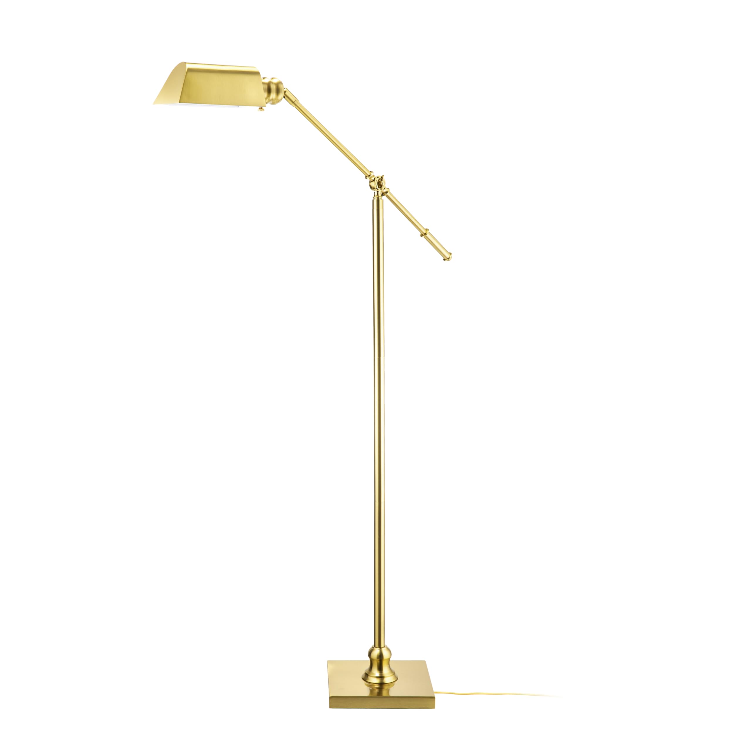Antique Brass Pharmacy Floor Lamp, Dimmable