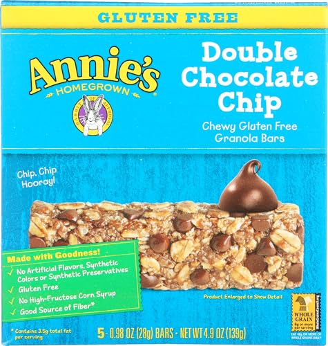 Image of Annie's Gluten-Free Double Chocolate Chip Chewy Granola Bars, 5 ct