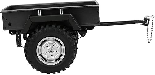 Miniatura 2 de Escala 110 RC Car Hitch Trailer Modelo de aleación de aluminio Juguete para niños Ajuste para TRAXXAS TRX4 TRX6 RC Car (negro)