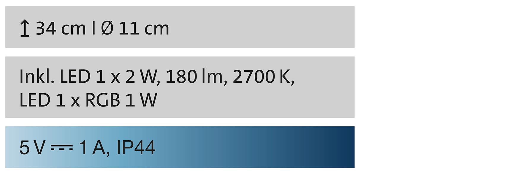 Outdoor Akku Tischlampe COSENZA Rostfarben ohne Kabel mit USB Anschluss & Ladestation