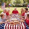 Gueevin 352 Pcs 250th Anniversary USA Party Supplies Set 4th of July Supplies Patriotic American Flag Party Decorations Include Plates Cups Napkins Fork Knives Spoons Tablecloth -50 Guests #2