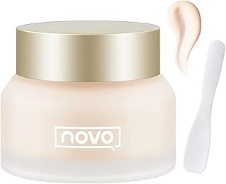Novo Liquid Foundation Cream, Novo Concealer Face Foundation Base Cream Makeup Powerful Concealer Full Coverage Waterproof Long-Lasting Concealer Moisturizing Liquid Foundation (ivory white)