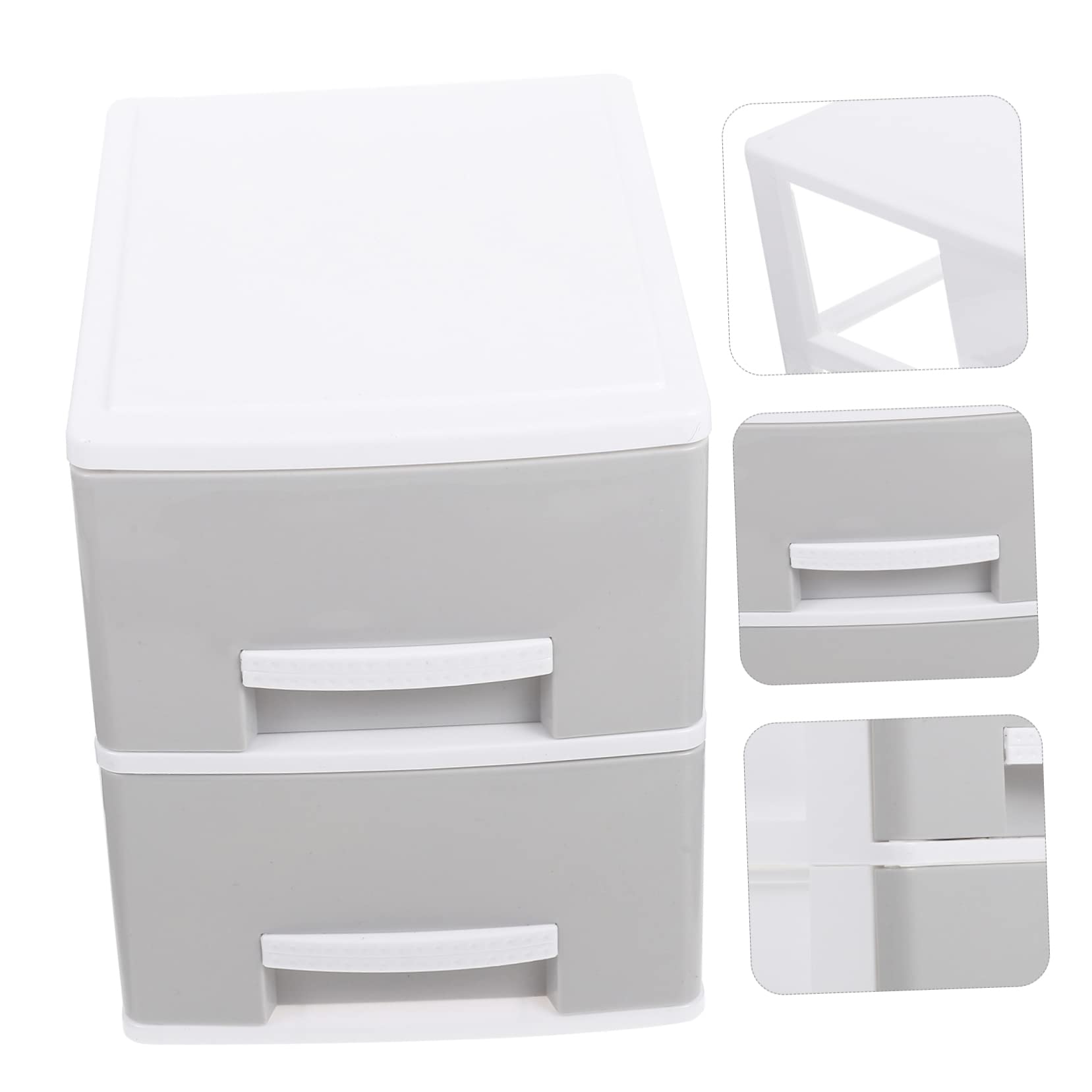 Contenitore Porta Oggetti da Scrivania a Cassetto, 2 Livelli, Plastico | Struttura Multiuso, Alta Resistenza e Anti-deformazione, Stile Gradevole per Organizzazione e Regalo Casa