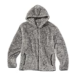 [ニッセン] メンズ ふわもこボアフリースジップパーカー【３L以上お腹ゆったり】 グレー系 5L