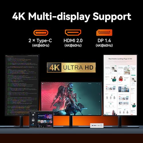 Image of MOREFINE M700 Mini PC, Ryzen 7 7735U (8C /16T, up to 4.75Ghz), Mini Desktop Computer 16GB DDR5 512GB NVMe SSD, Small PC Desktop Support 4k Dual Display WiFi6 /BT5.2 /USB3.2
