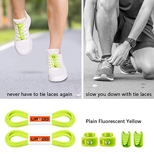 Image of UpUGo Elastic Shoe Laces, No Tie Shoe Laces Tieless for Kids, Adults, Elderly, One Size Fit All