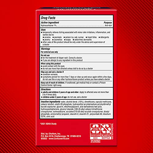 Cortizone 10 Maximum Strength Fast Itch Relief with Massaging Rollerball, 1% Hydrocortisone Anti-Itch Liquid, 1.5 oz. - Image 3