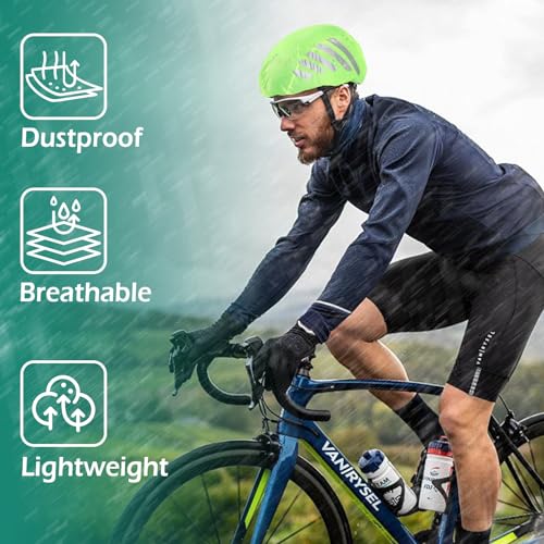 Regenschutz für Fahrradhelm,GeeRic Raincover Helmschutz, Helm Cover x 2,Wasserdichter regenhaube fahrradhelm,wasserabweisend