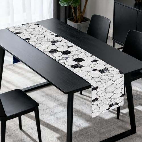 Image of Nuxovilar Geometric Table Runner Flax 13x72 in