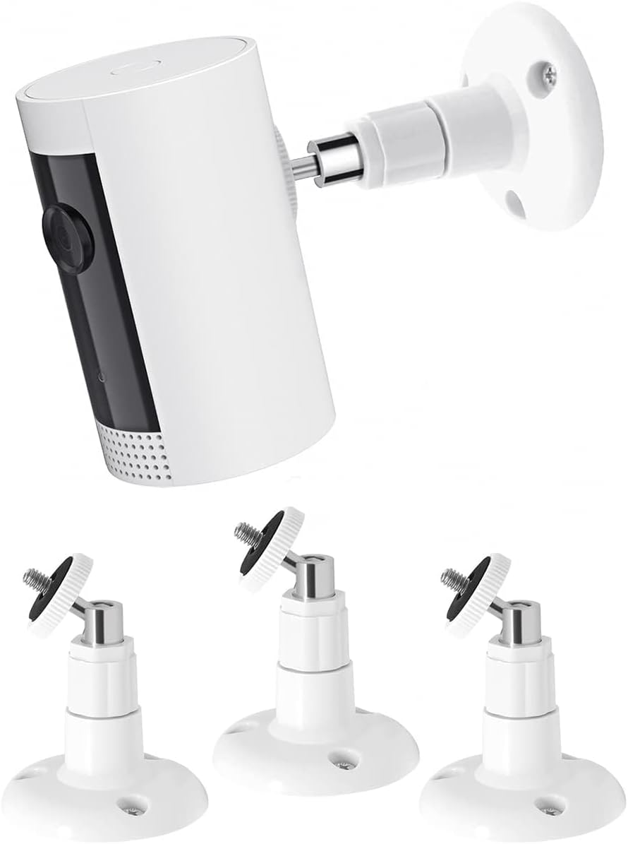 MAKINGTEC Wall Mount for Ring Indoor Cam & Ring Stick Up Cam, 360 Degree Adjustable Mount Bracket for Ring Camera Outdoor Indoor Security Camera System (3 Pack)