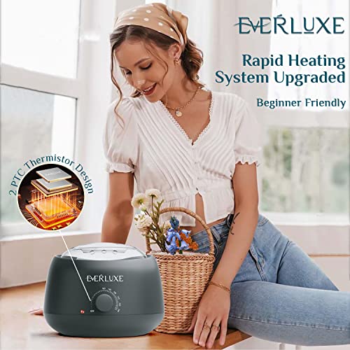 image for Waxing Kit for Women Men, EVERLUXE Wax Warmer Hair Removal Kit, Hard W