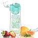 Artoid Mode 32oz Inspirational & Motivational Fruit Infusion Sports Water Bottle with Time Markings | Innovative Infuser | One-Click, Leak-Proof, Flip Top, BPA Free