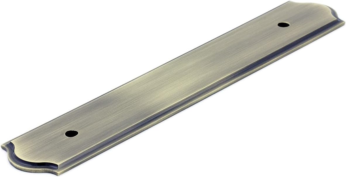 Richelieu Hardware BP104096195 Tremblant Collection 3 3/4-inch (96 mm) Center-to-Center Brushed Nickel Transitional Cabinet and Drawer Backplate for Kitchen, Bathroom, and Furniture Pull Handles