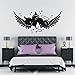 Produktbild HomeTattoo ® WANDTATTOO Wandaufkleber Herz Engel Teufel Sterne Liebe Schlafzimmer 417 XL ( L x B ) ca. 58 x 140 cm (schwarz 070)