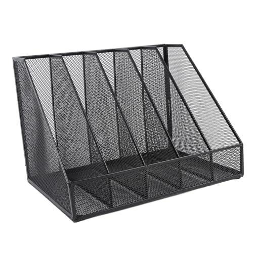 Verdicktes Metallgeflecht, Schreibtisch-Aktenordner mit 5 Fächern, für Büro, Zuhause, Sto Slish, Dokumentenhalter, effizienter Aktenordner