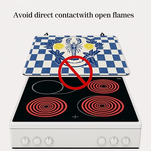 Housse pour plaque de cuisson à induction lavable et imperméable bleu marine