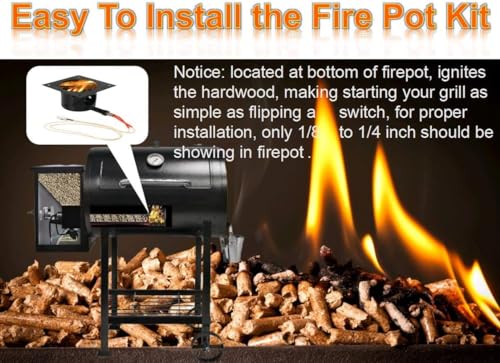 Heavy Black Enamel Fire Pot Kit Replacement Parts for Traeger and Pit boss and Camp Chef Pellet Grill by JIN BETTER GRILL PARTS - Image 6