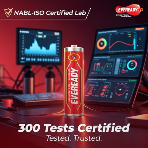 Image of Eveready Carbon Zinc AA Battery Pack of 10 + AAA Battery Pack of 10, Anti-Leak, 3X EMD Power, 300 Test Certified, Suitable for Regular-Drain Devices & Toys