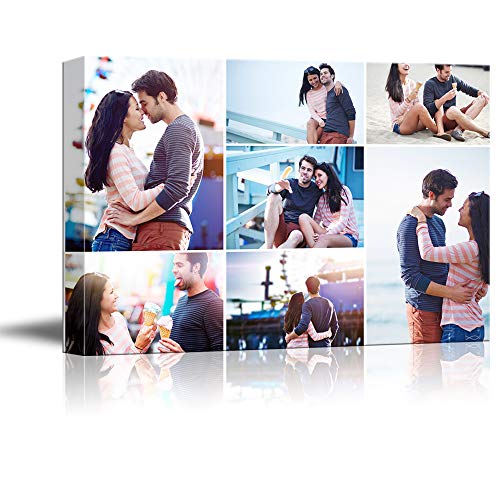 NWT Custom Canvas Prints with Your Photos Collage Idea, Personalized Canvas Pictures for Wall to Print Framed 8x10 inches