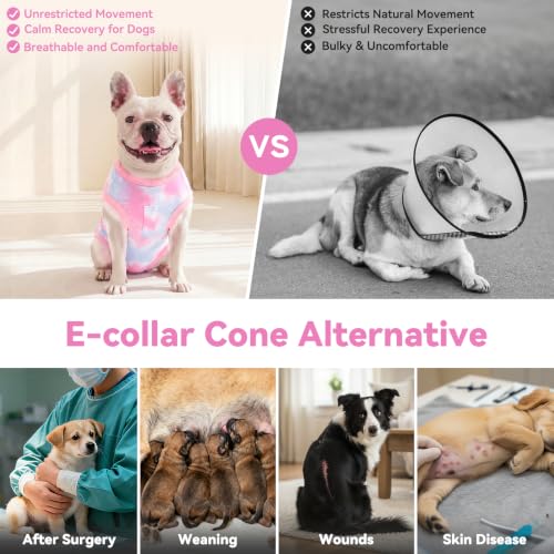 Image of cyeollo Dog Surgery Recovery Suit, Surgical Onesie for Female & Male Dogs | Prevents Licking, Cone Alternative, Ideal After Spay & Neuter, Protects Surgical Wounds, Easy Potty Access, 4-Way Stretch