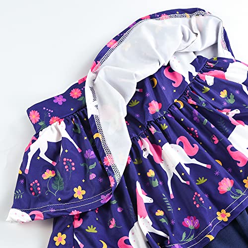 ZukoCert 2 Pack Skirt Leggings for Girls, Girls Skirts with Leggings 4-10 Year Old4