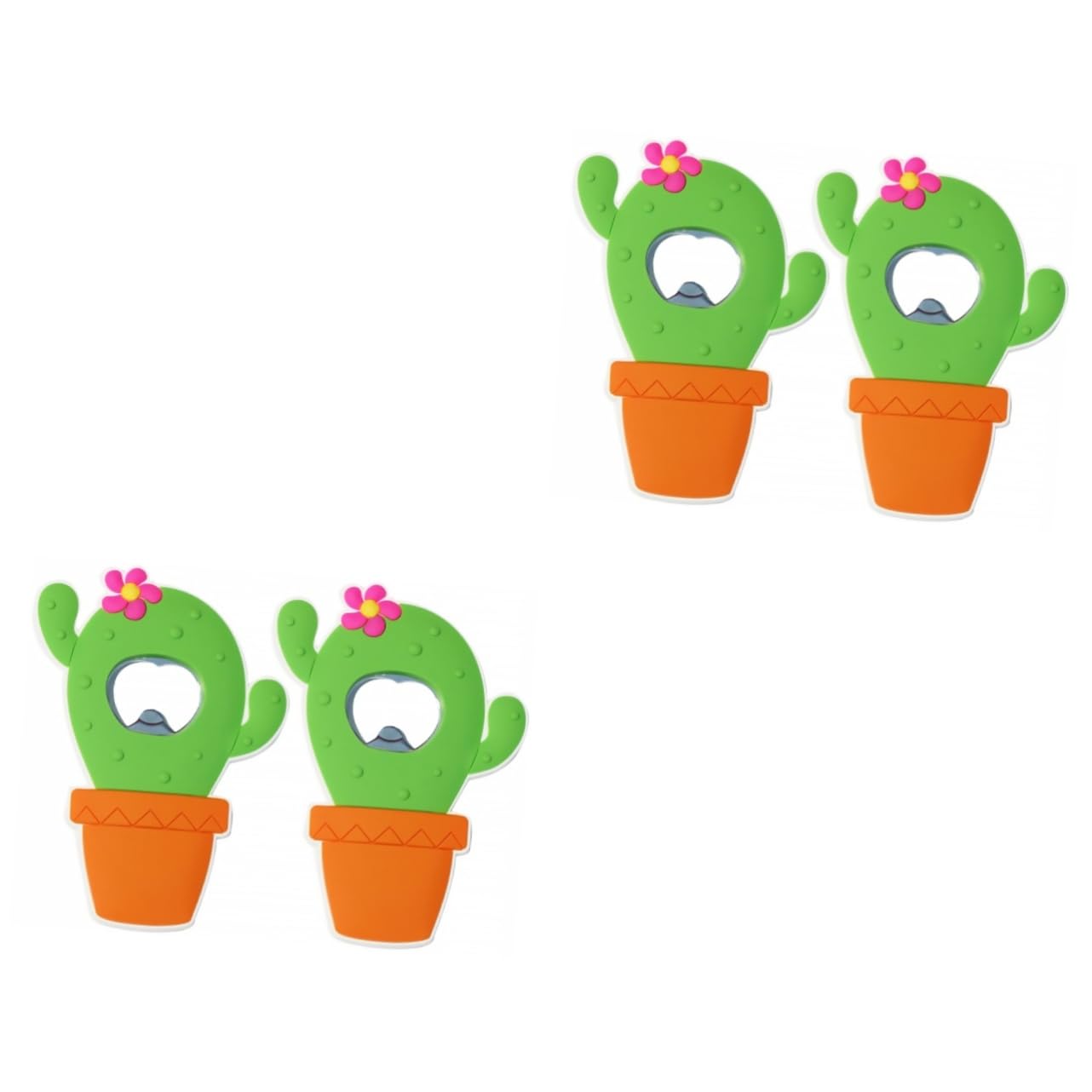 Autocollants magnétiques de réfrigérateur cactus et ouvre-bouteilles créatifs