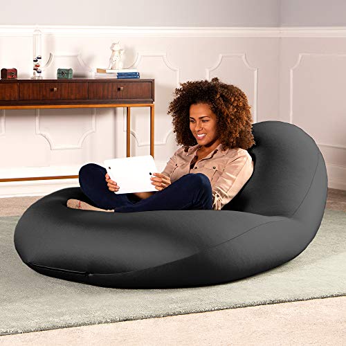 Jaxx Nimbus Spandex Bean Bag Chair For Adults-Furniture For Rec, Family Rooms And More, Large, Black #TOP2