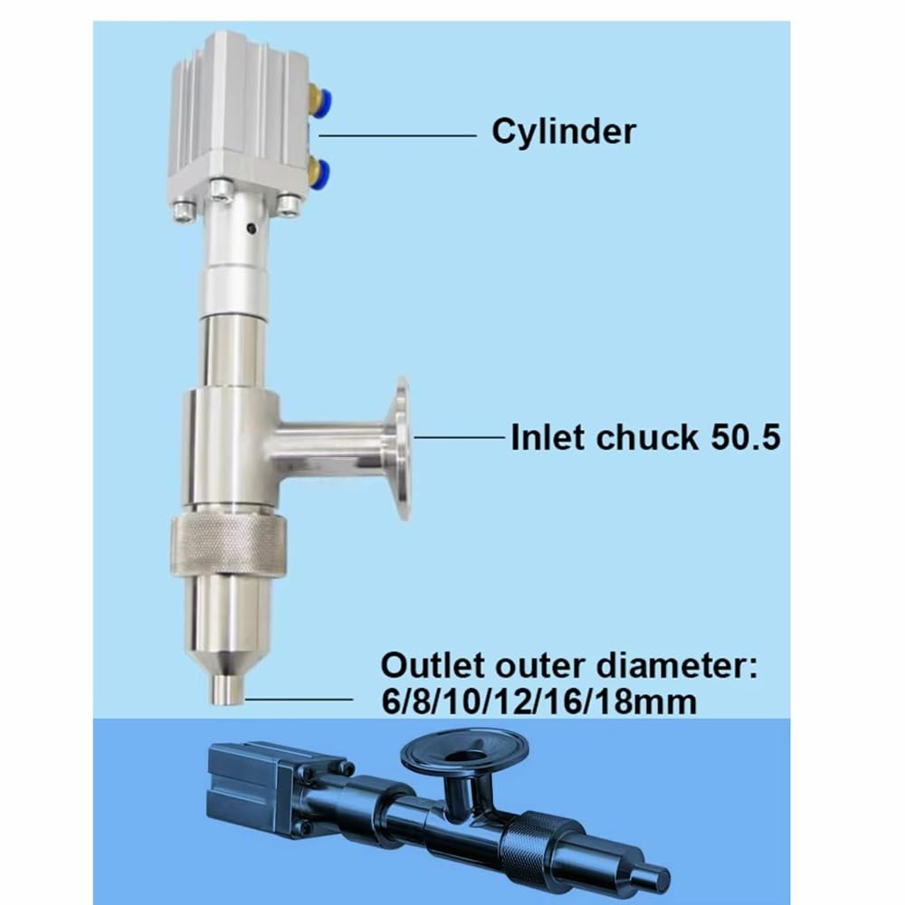1PC Anti Tropf Leck Füllung Düse 304 Edelstahl Pneumatische Flüssige Paste Füllung Kopf Chuck Typ(16mm)