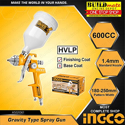 Image of INGCO HVLP spray gun ASG1061, Floor Based Electric Paint Spray Gun (600cc, 180-250mm, 1.4mm)