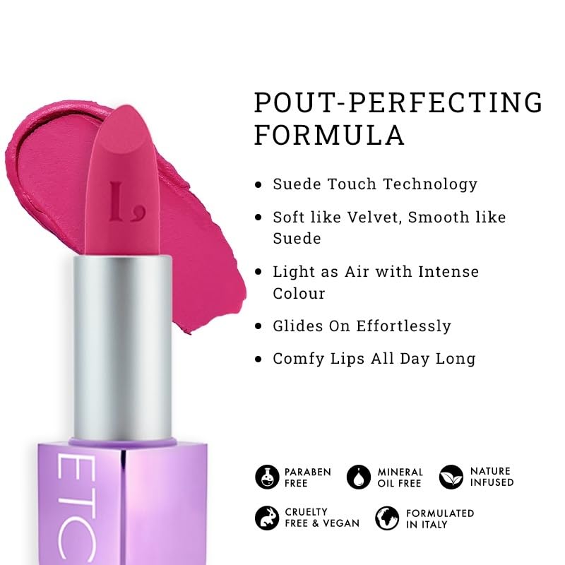 Image of High Definition Matte Lipstick | Velvety Suede Matte Finish | Transfer-Proof & Rich Payoff | With Hydrating Hyaluronic Acid | Vegan Formula | Passion Project | 4.2g | High Pigmentation