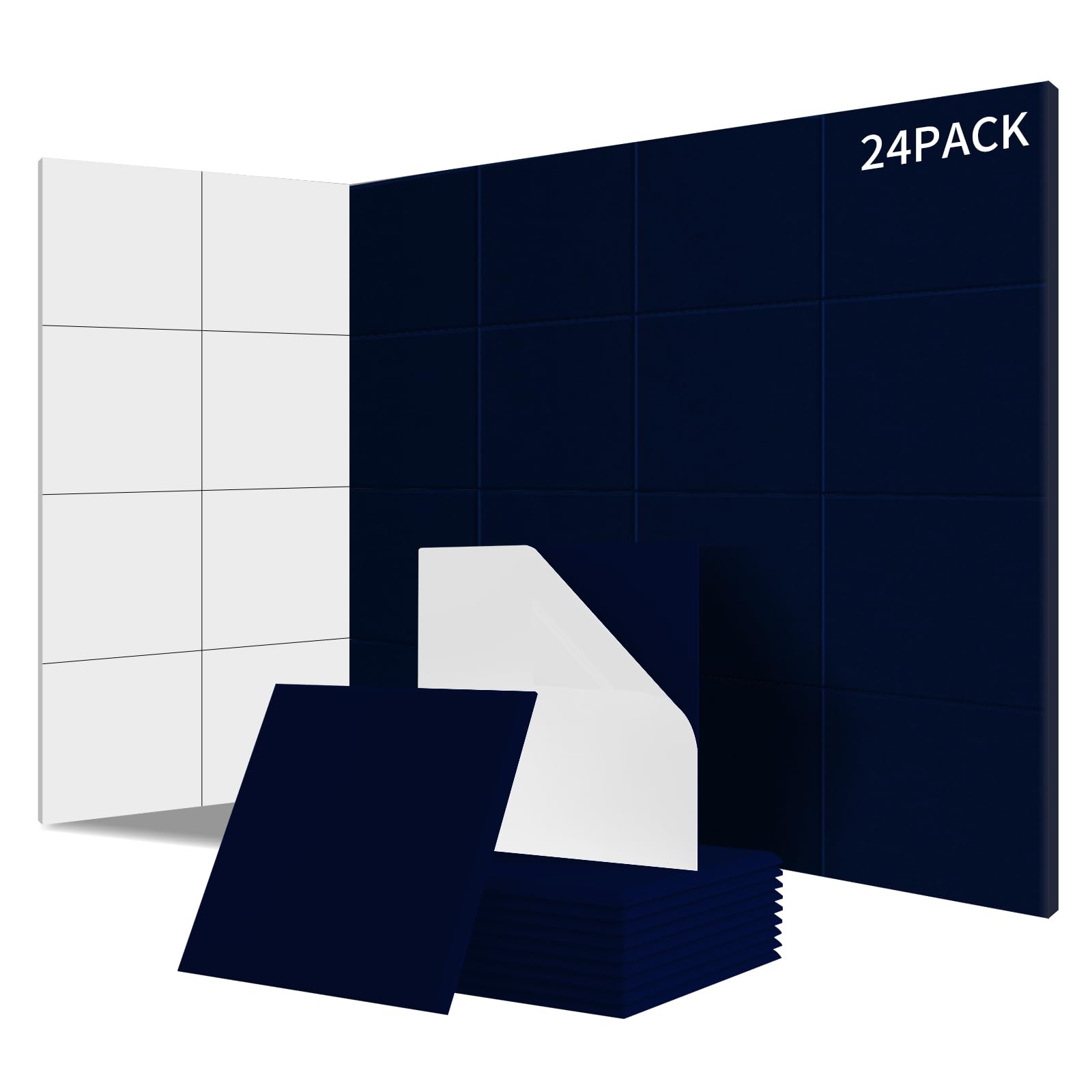 18 Pannelli Acustici Esagonali Autoadesivi - Assorbitori Rumore Per Studio/Ufficio 30x26cm